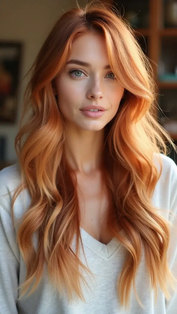  Imagine delicate, golden-red hair that glows softly in the autumn sun.